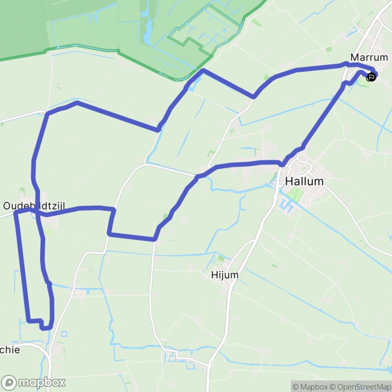 Fietstocht in Fryslân vanuit Westernijtsjerk - Marrum
