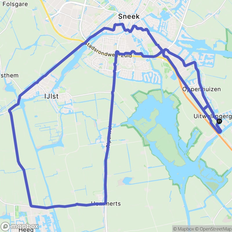 Fietsen rond Buorren, Fryslân - Uitwellingerga