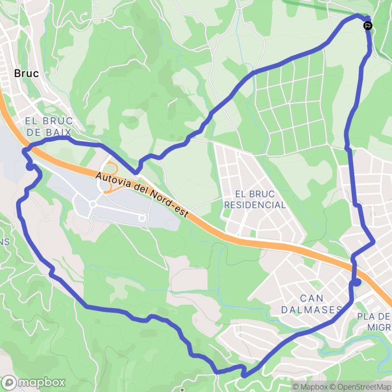 Randonnée à Collbató au départ de l'Aparcament Nubiola - El Bruc