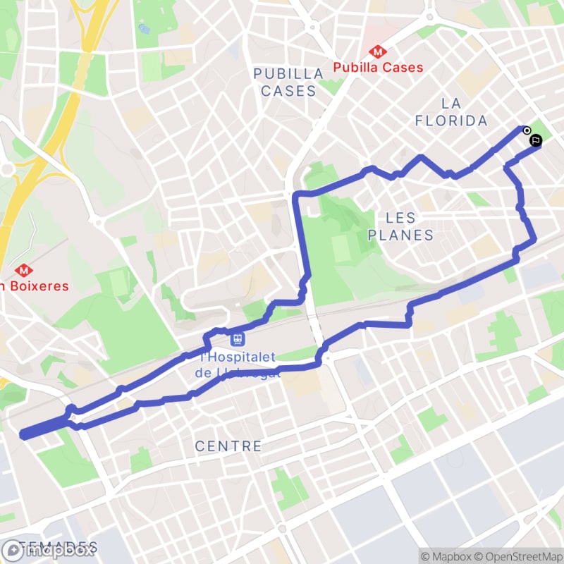 Randonnée à l'Hospitalet de Llobregat au départ du Parc dels Ocellets - L'Hospitalet de Llobregat