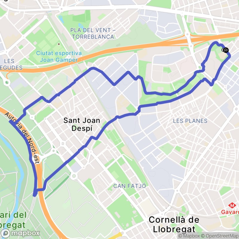 Randonnée nature au départ de Carrer de Manuel de Falla à Esplugues - Esplugues de Llobregat
