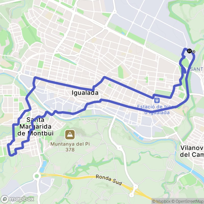 Randonnée à Igualada, Catalunya : Exploration au départ de Carrer d'Alemanya - Igualada