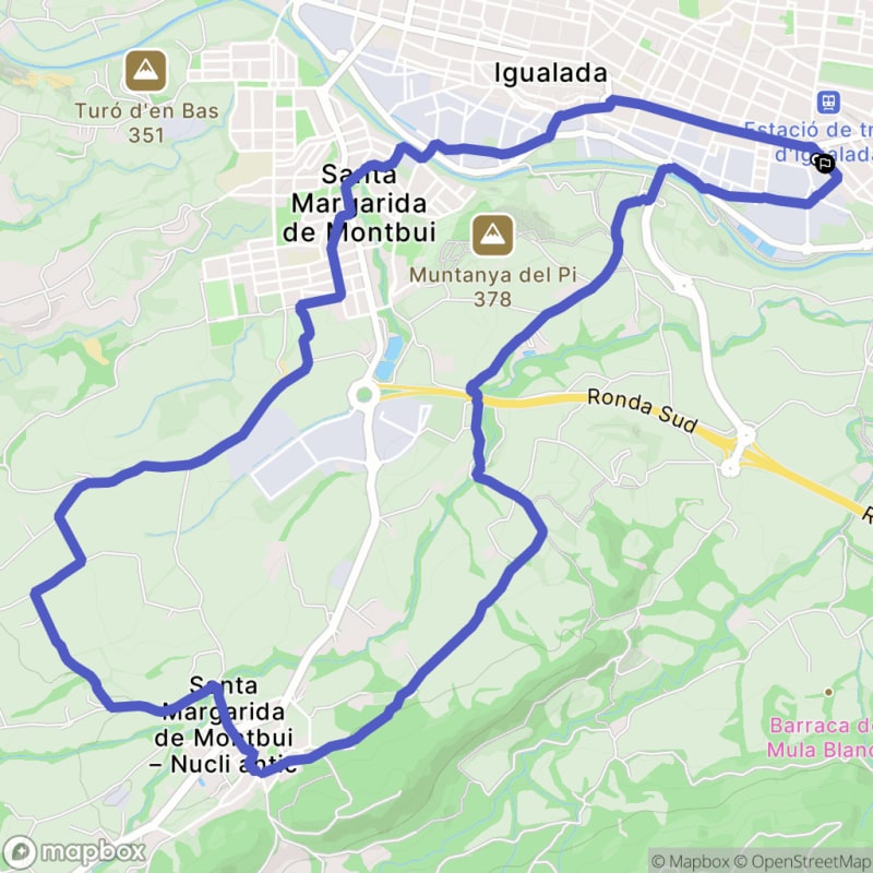 Randonnée à Igualada, Catalunya: Exploration des sentiers au départ de Av Vilanova - Igualada