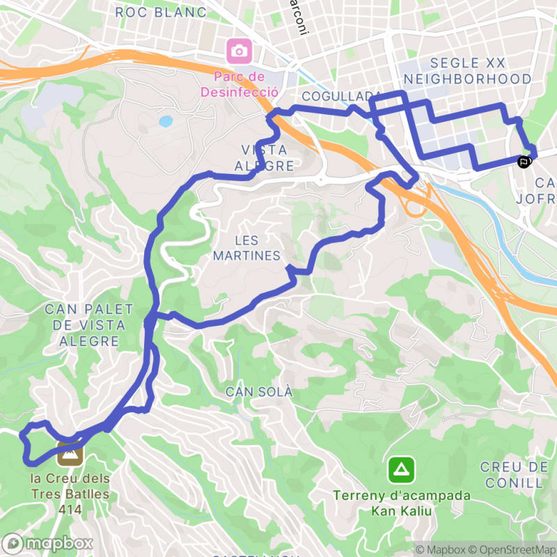 Randonnée nature au départ de Carrer de Vic à Terrassa, Catalunya - Terrassa