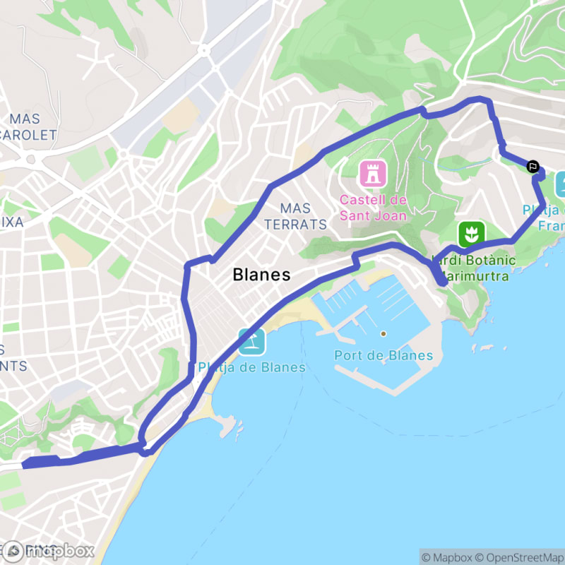 Randonnée à Blanes, Catalunya : Découverte au départ de Passeig de la Bitàcola - Blanes
