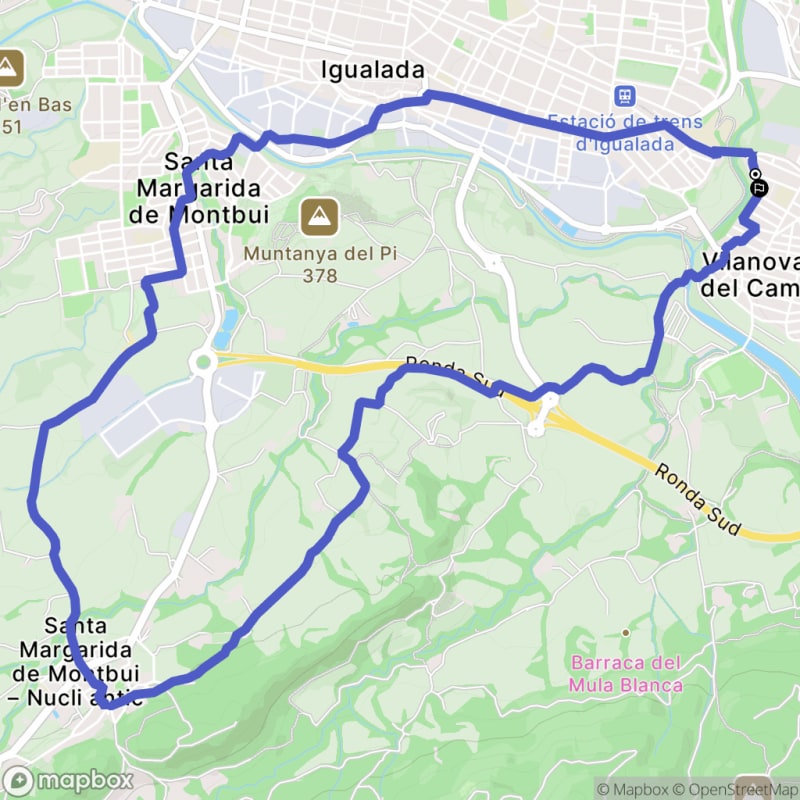 Randonnée à Vilanova del Camí au départ de Mercadona, Catalunya - Vilanova del Camí