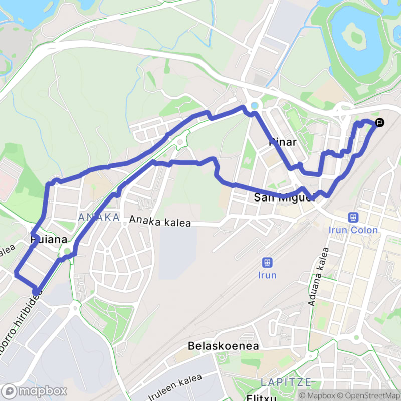 Randonnée à Irun au départ de Lapitze, Du Coureau jauregia - Irun