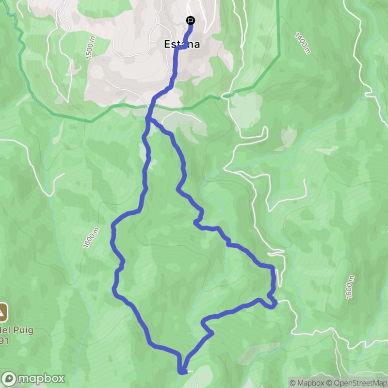 Randonnée au départ d'Estana à Montellà i Martinet, Catalunya - Estana