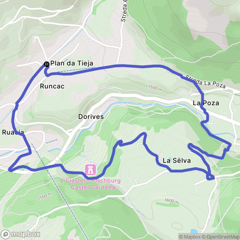 Randonnée à Santa Crestina : exploration des paysages du Trentino - Plan Da Tieja