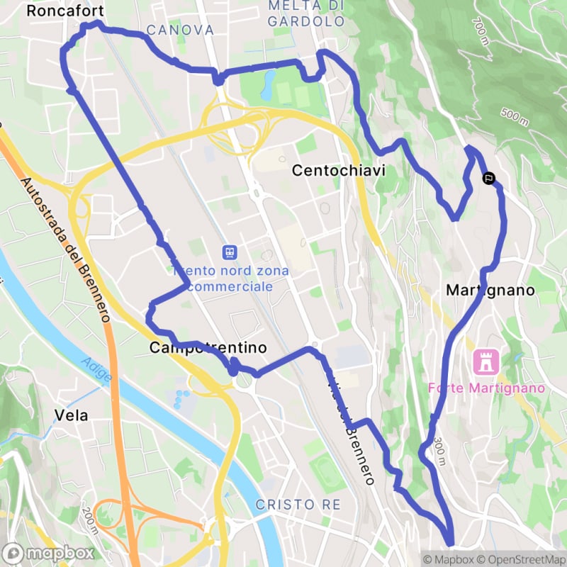 Randonnée à Trento au départ d'Argentario - Martignano