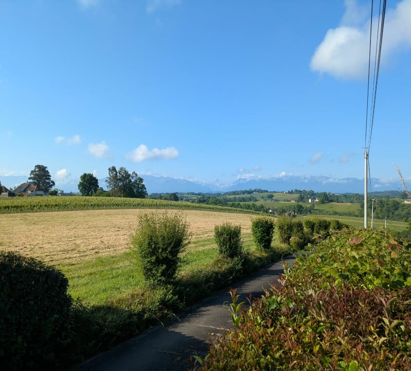 Coteaux et vignobles de Jurançon depuis l'université de Pau - Pau