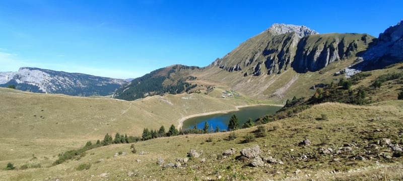 Lac de Lessy depuis le Paradis - Glières-Val-de-Borne