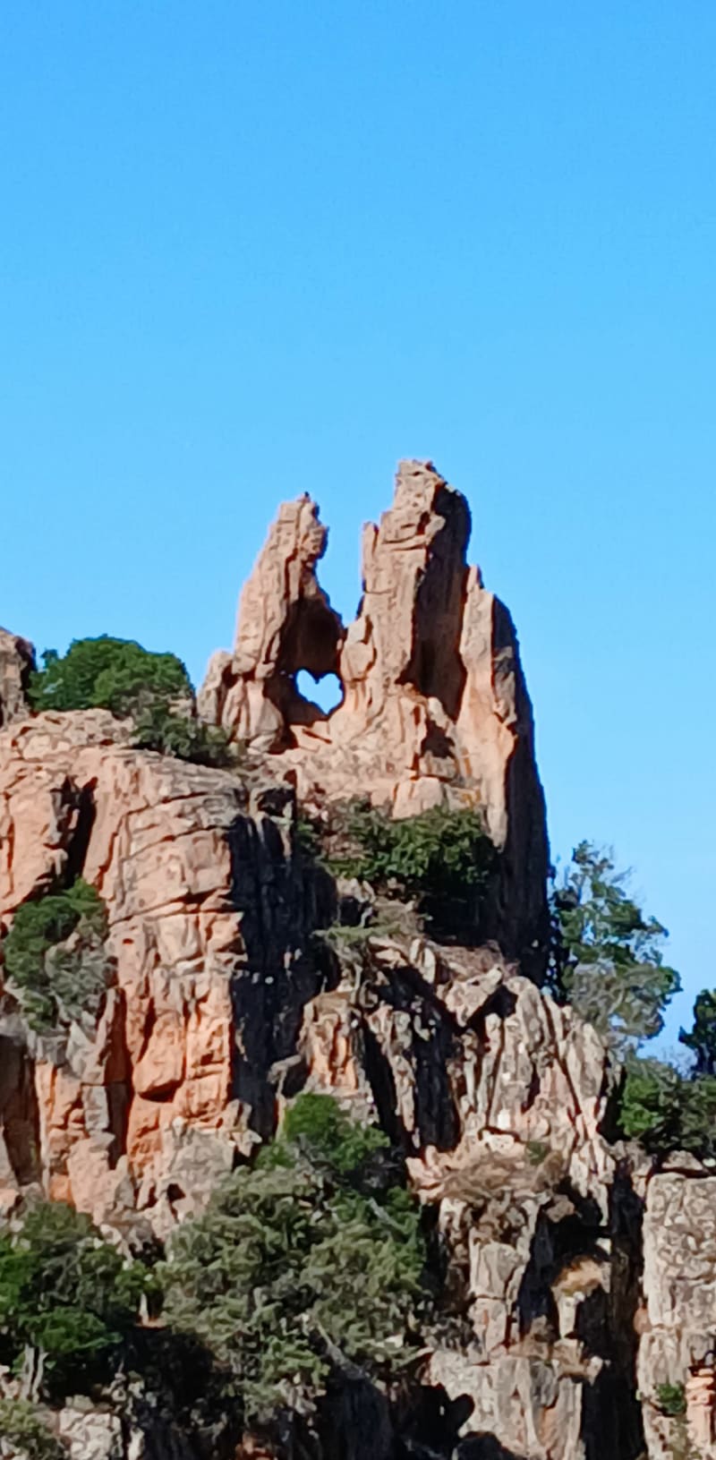 Calanque piana : route, chemin des muletiers - Piana