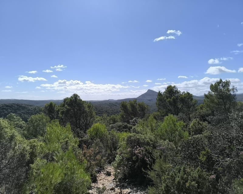 Mont liauson, cirque de mourese et vue sur le Salagou - Mourèze