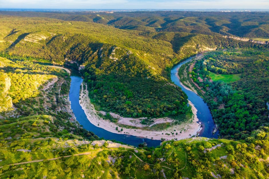 Les gorges du Gardon et les méandres de la rivière