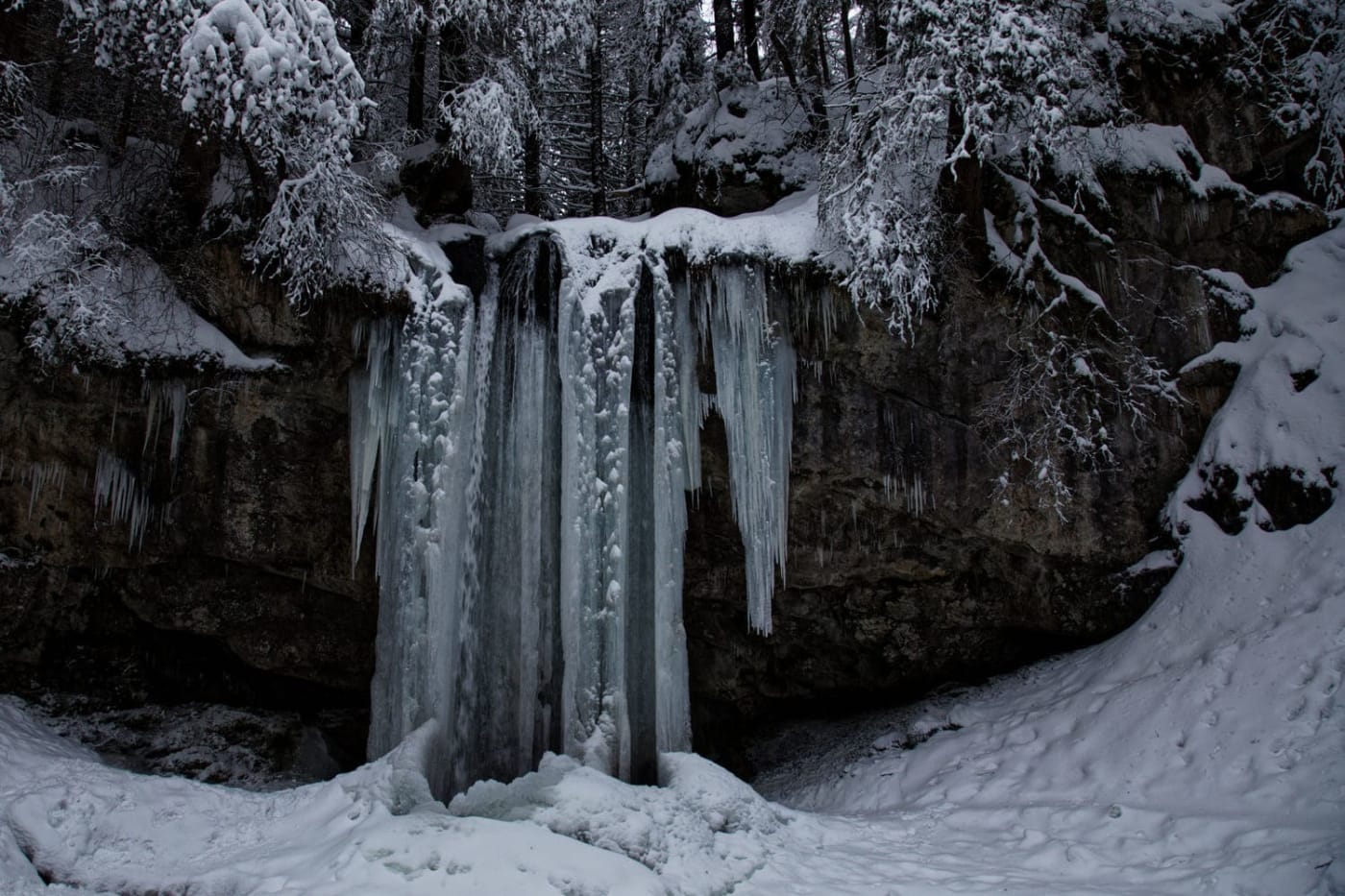 La cascade de la Fauge glacée à Villard-de-Lans