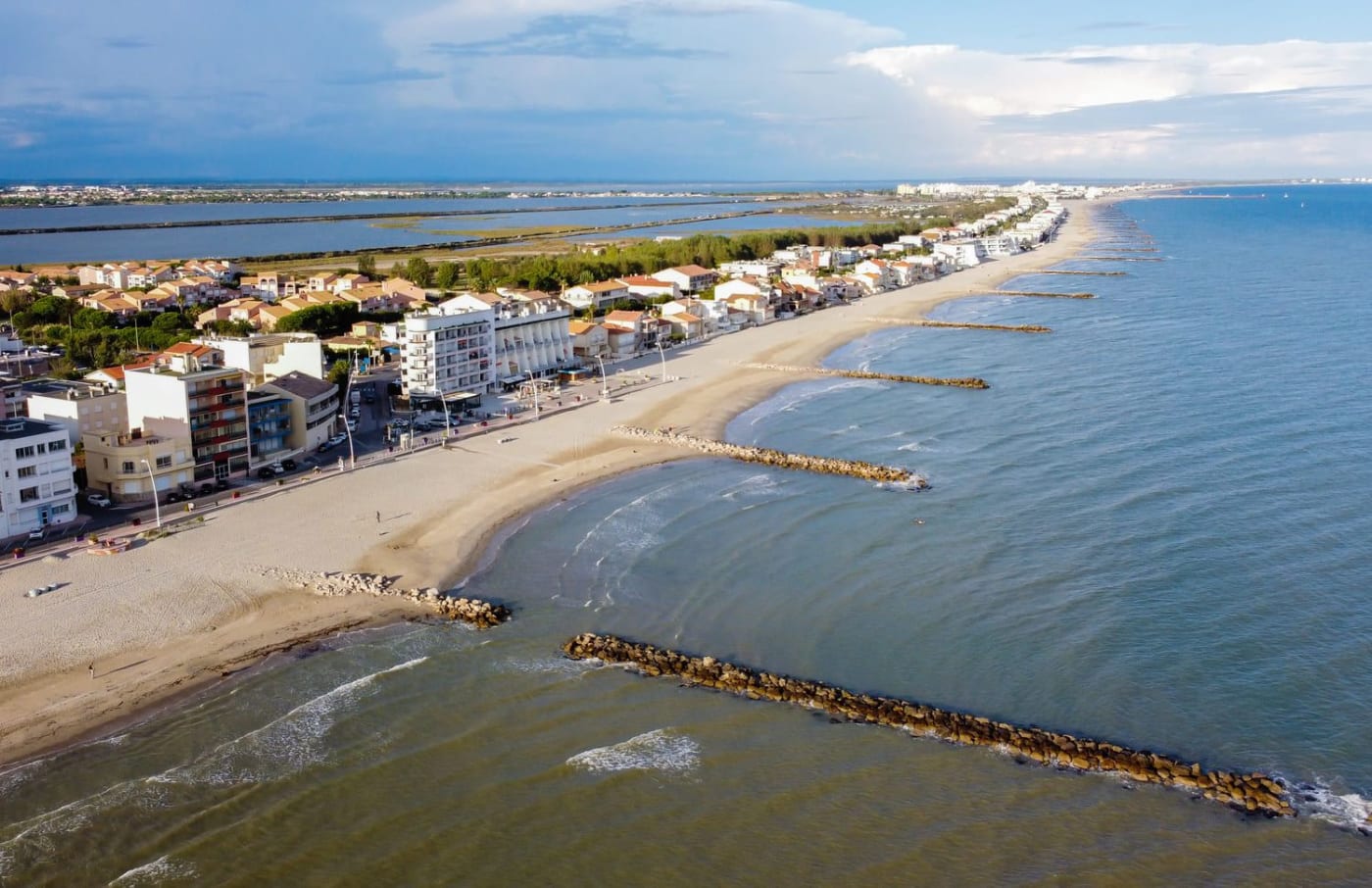 Le front de mer de Palavas-les-Flots, au sud de Montpellier