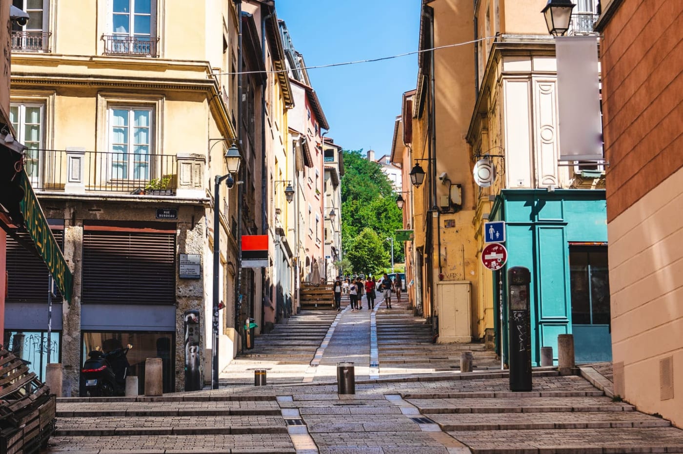 Les pentes de la Croix Rousse à Lyon