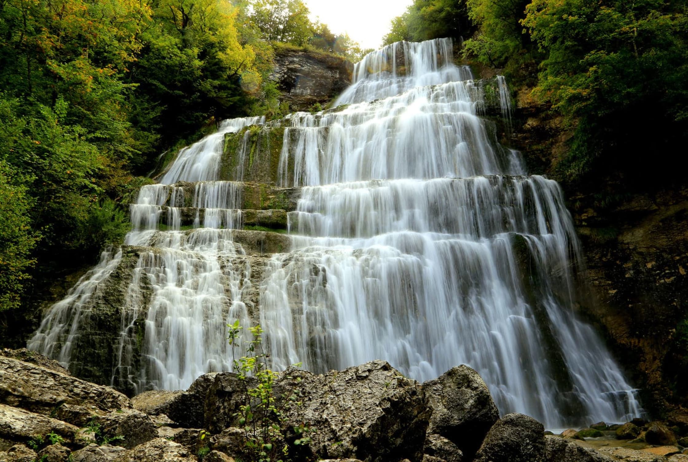 L'Eventail, une des cascades du Hérisson dans le Jura