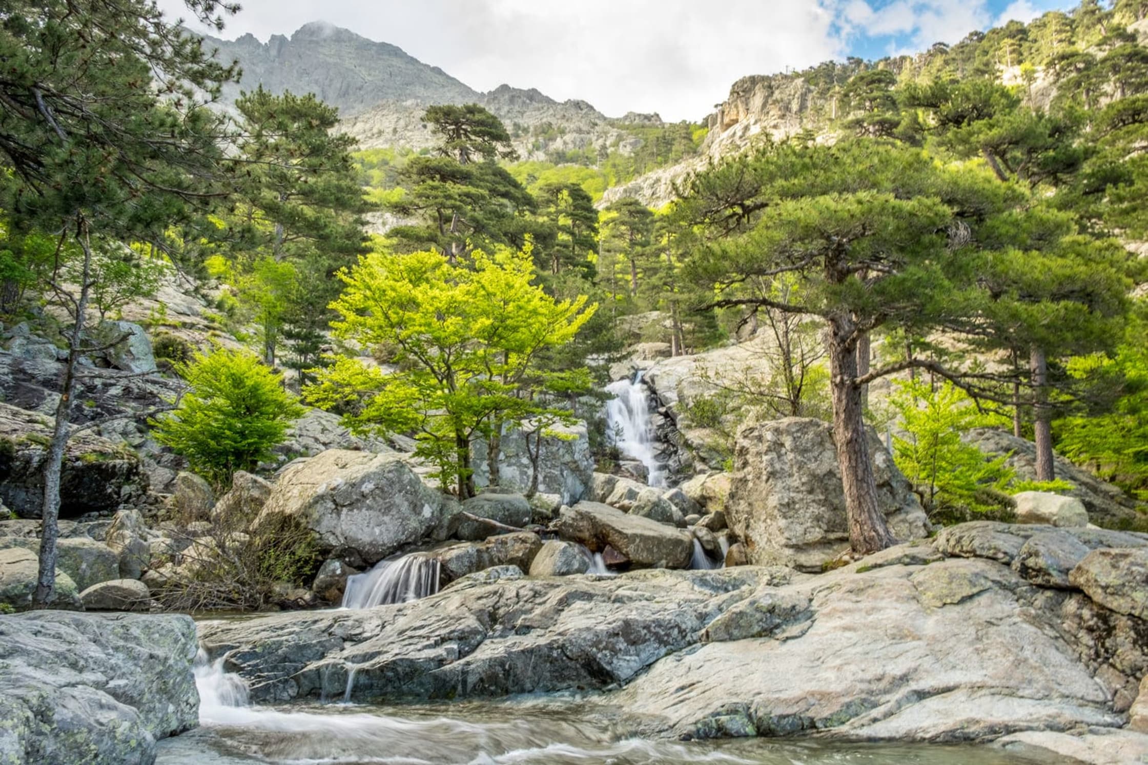 La vallée de l'Agnone et la cascade des Anglais en Corse