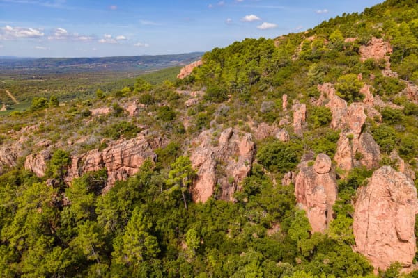 Les gorges du Blavet, la roche rouge et la forêt