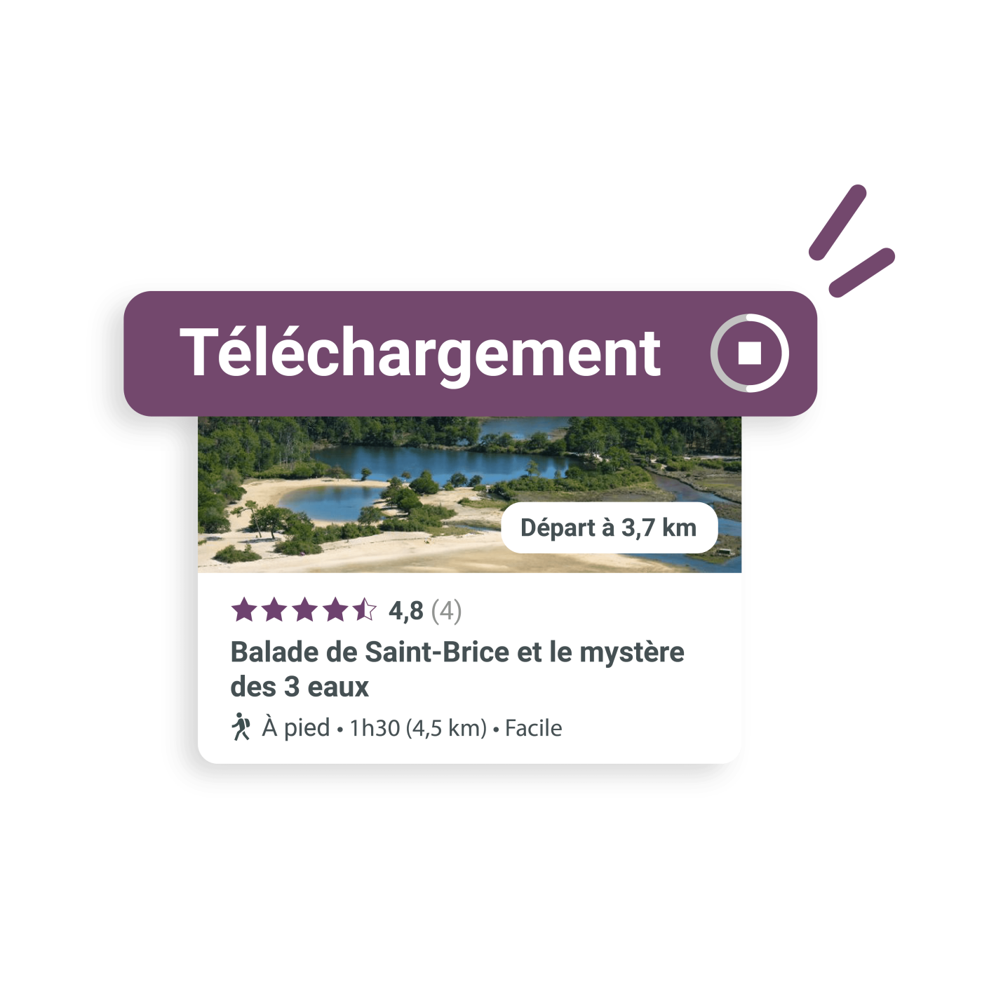 Téléchargez le parcours pour y accéder même sans réseau