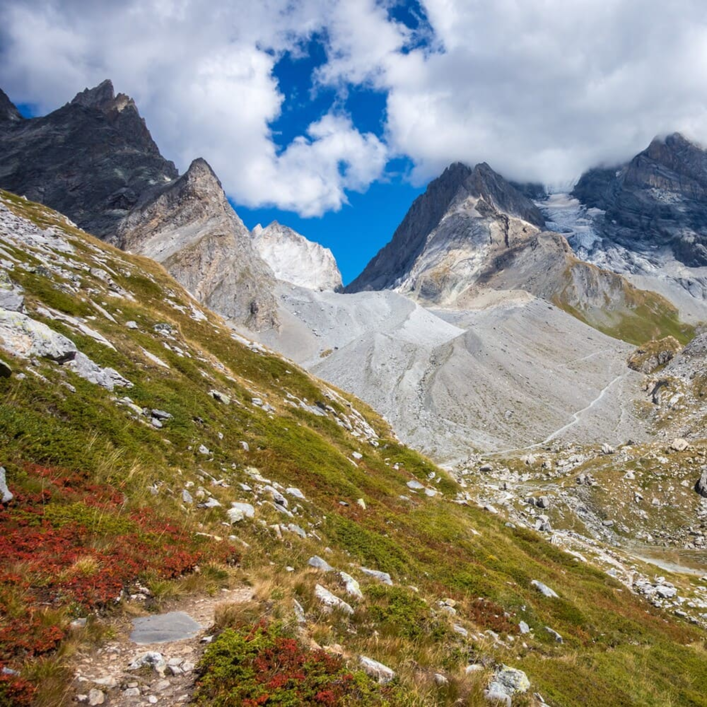 Randonnée lac des Vaches : vue sur les sommets du parc national de la Vanoise