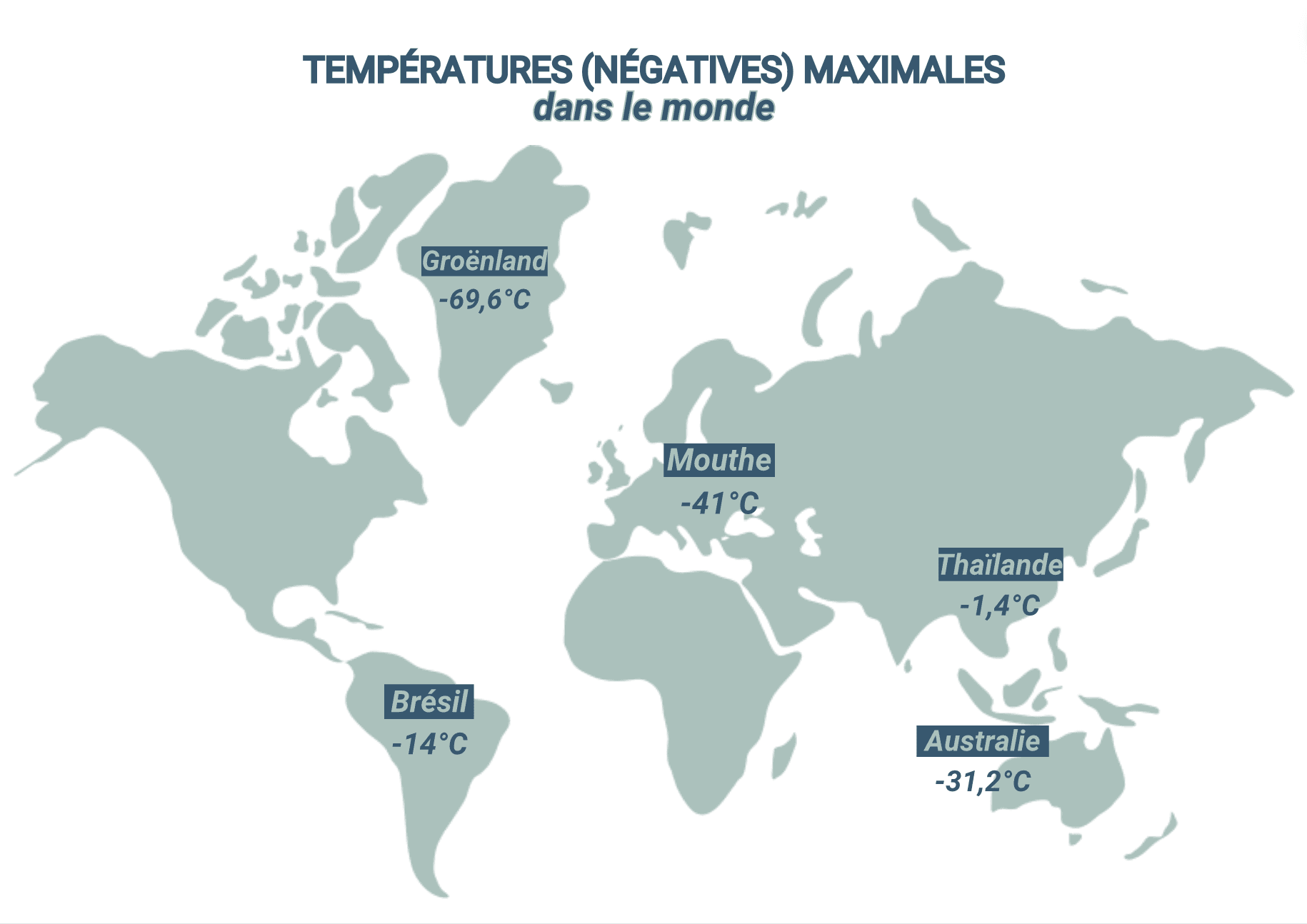 carte températures monde