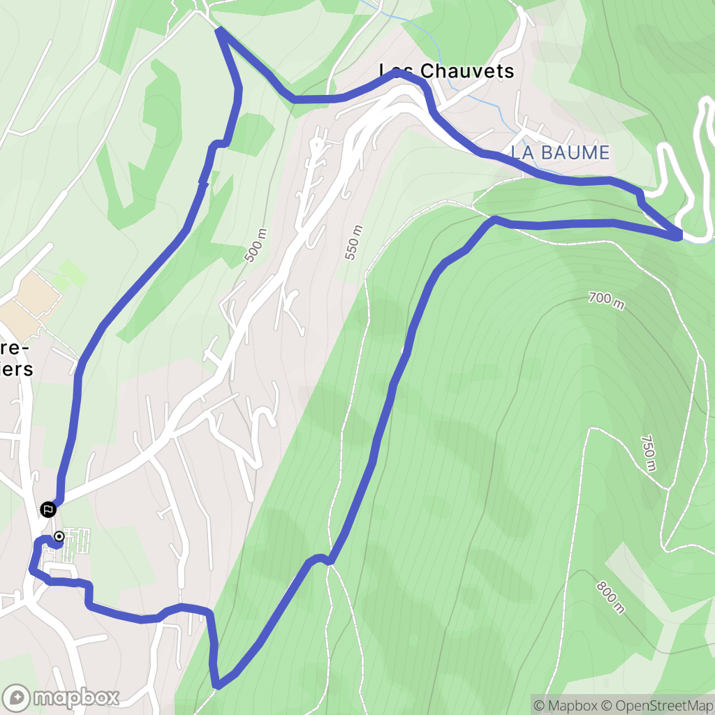 Saint-Georges-De-Commiers : carte du parcours de randonnée - France