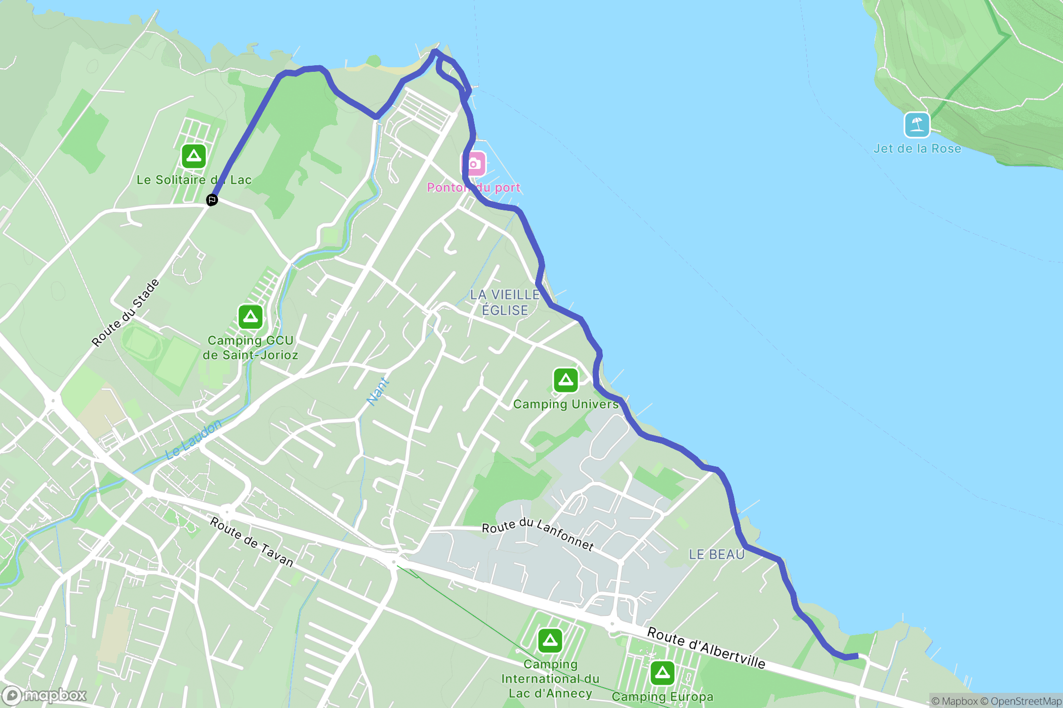 Saint-Jorioz : carte du parcours de randonnée - France