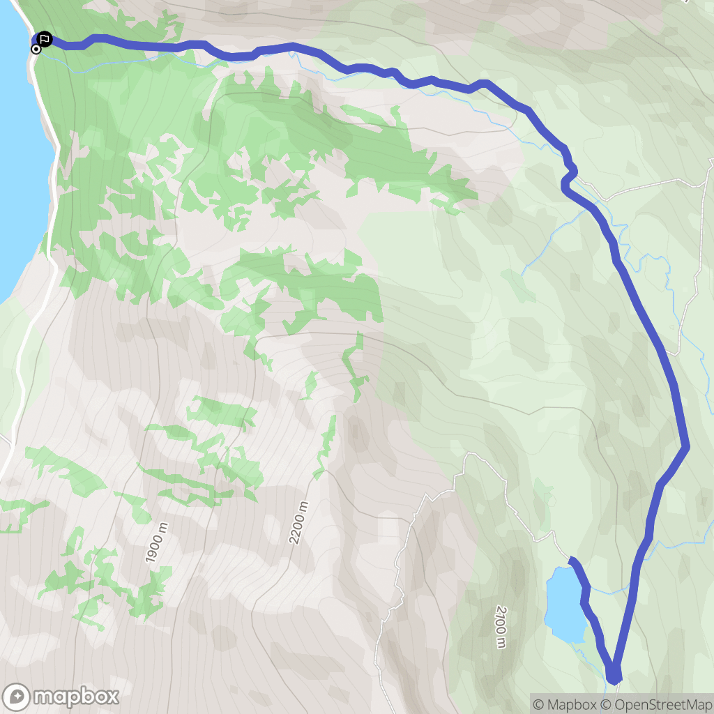 Aston : carte du parcours de randonnée - France