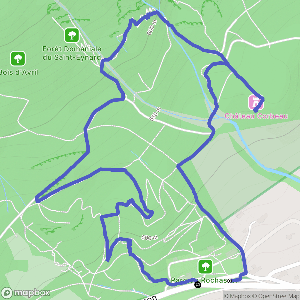 Meylan : carte du parcours de randonnée - France