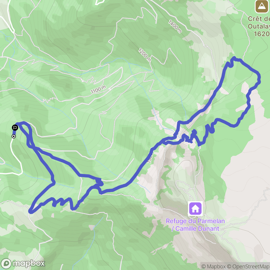 Villaz : carte du parcours de randonnée - France