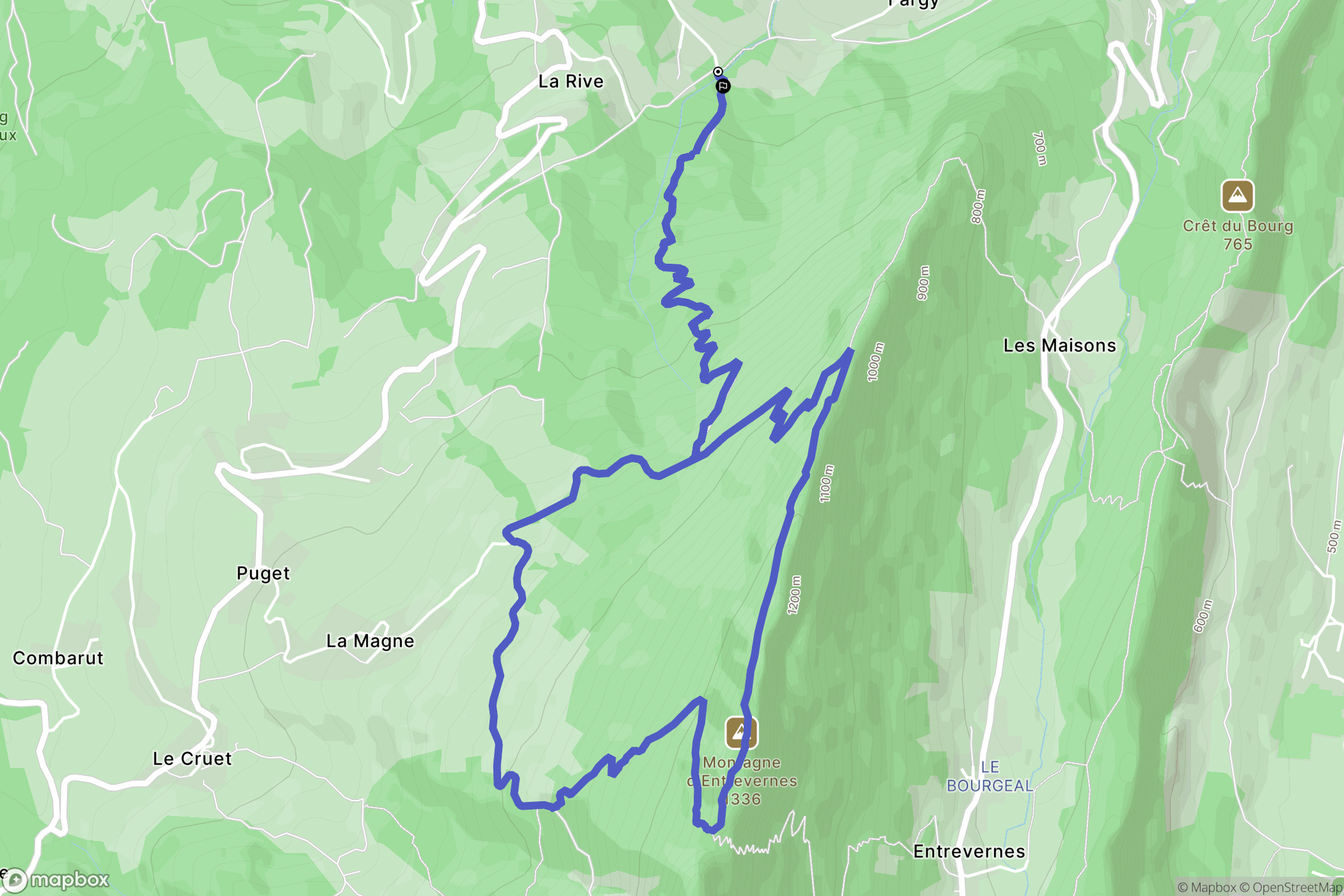 Duingt : carte du parcours de randonnée - France