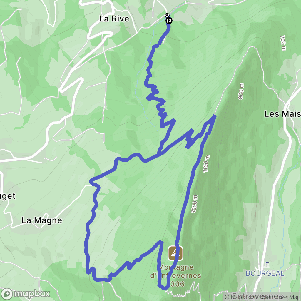 Duingt : carte du parcours de randonnée - France