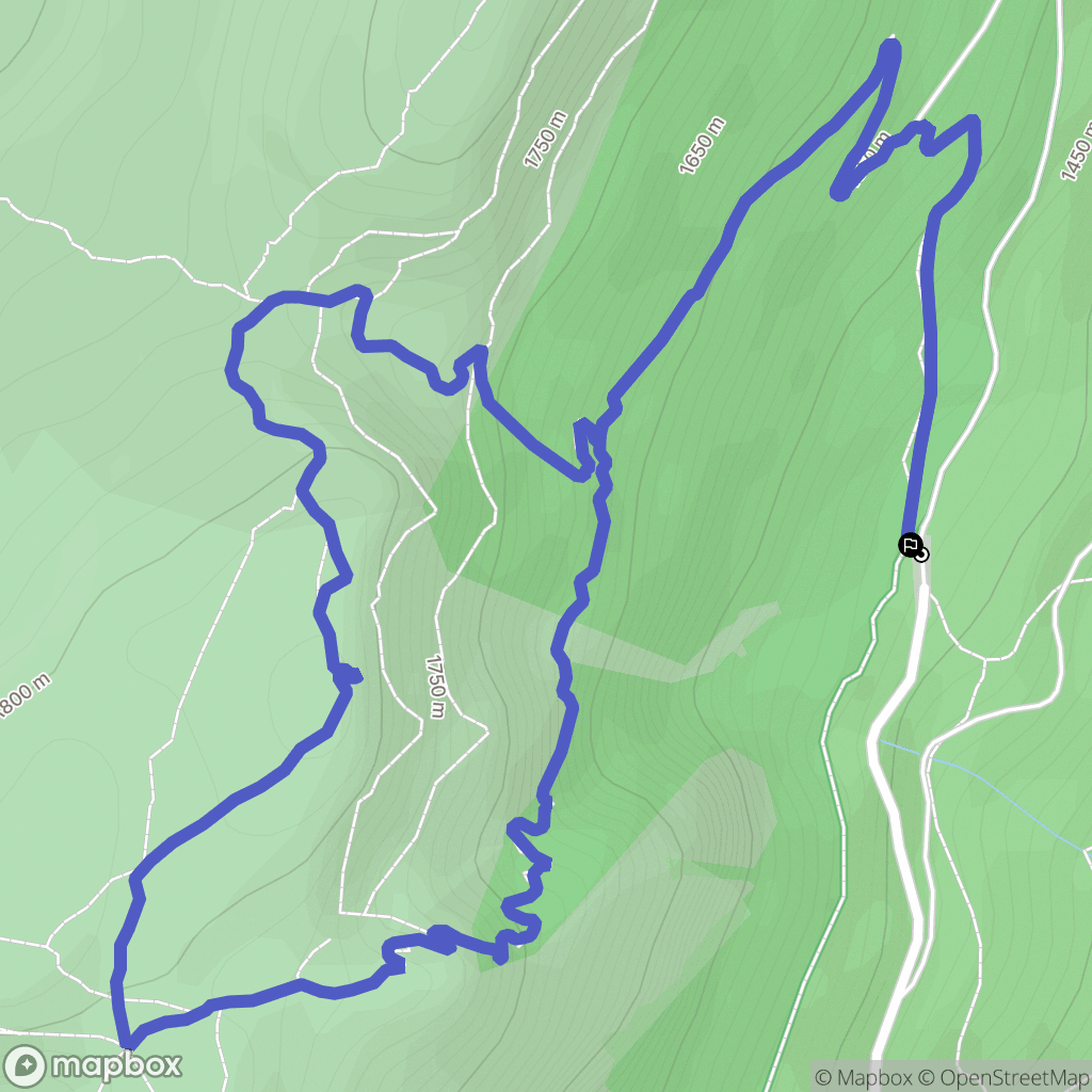 La Flachère : carte du parcours de randonnée - France