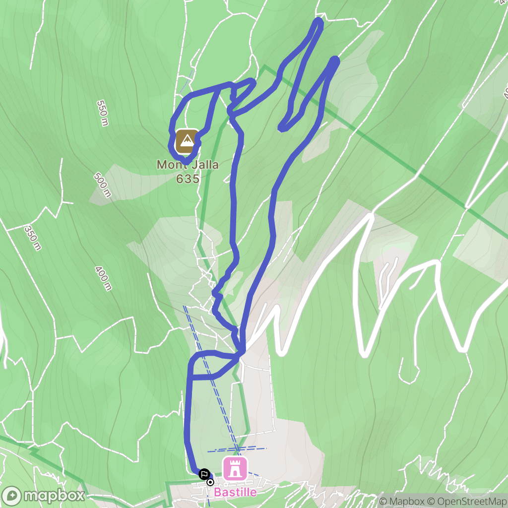 Grenoble : carte du parcours de randonnée - France