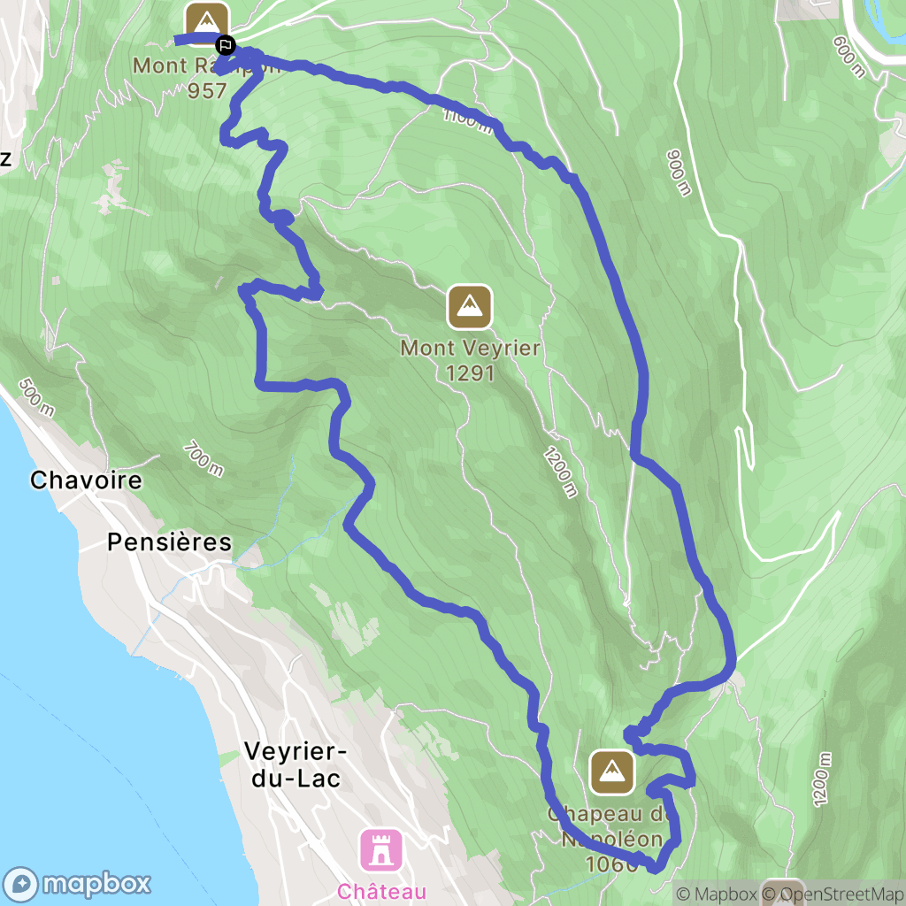 Annecy-le-Vieux : carte du parcours de randonnée - France