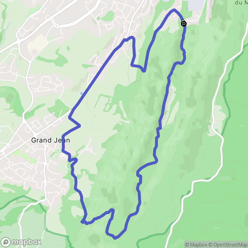 Annecy : carte du parcours de randonnée - France