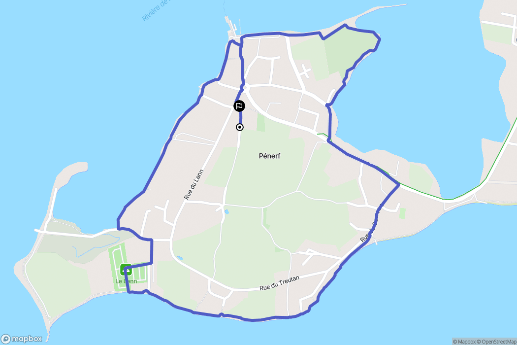 Damgan : carte du parcours de randonnée - France