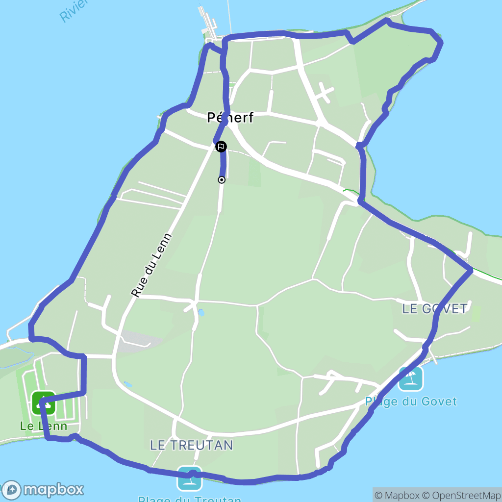 Damgan : carte du parcours de randonnée - France