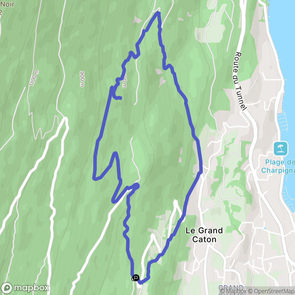 Le Bourget-du-Lac : carte du parcours de randonnée - France