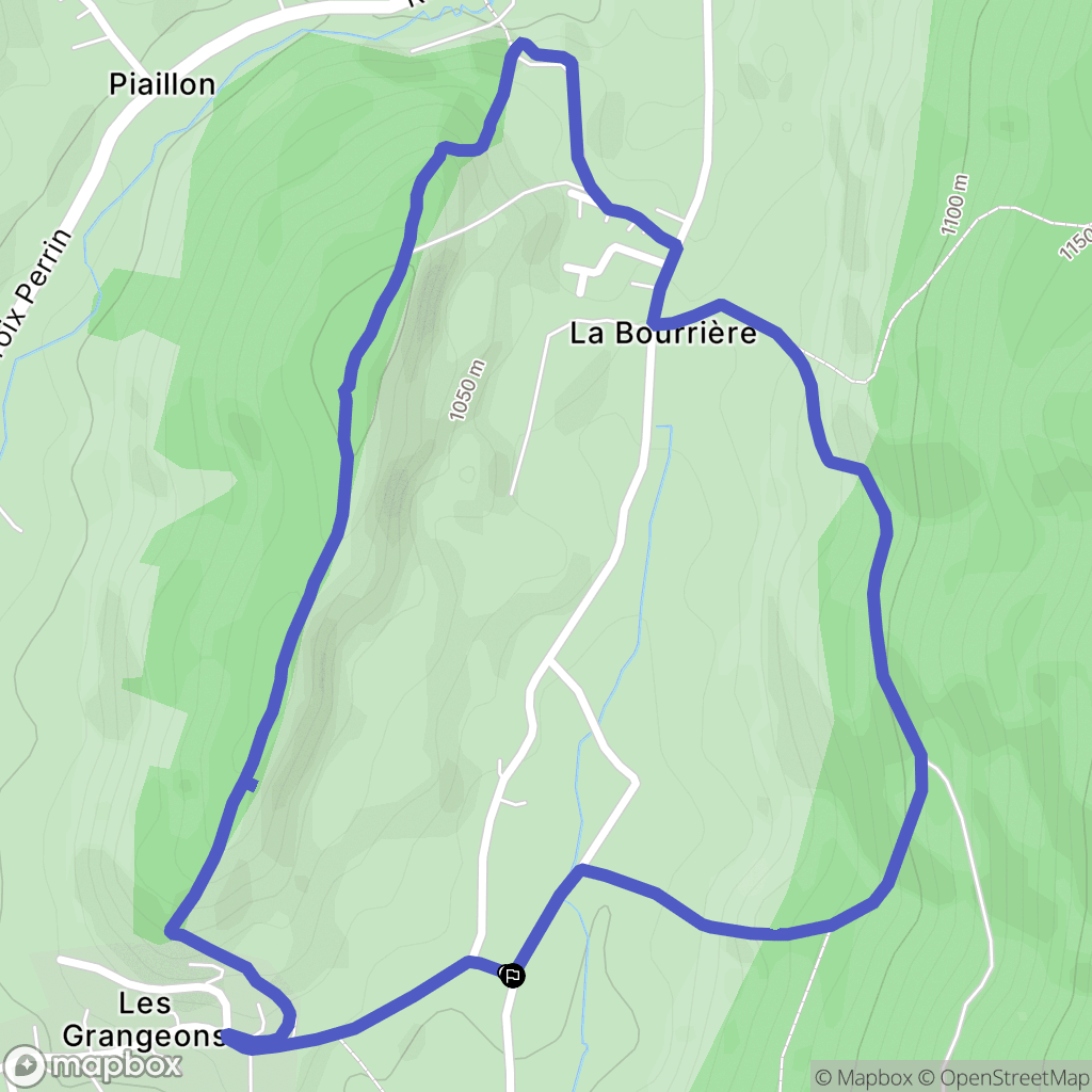 Grenoble : carte du parcours de randonnée - France