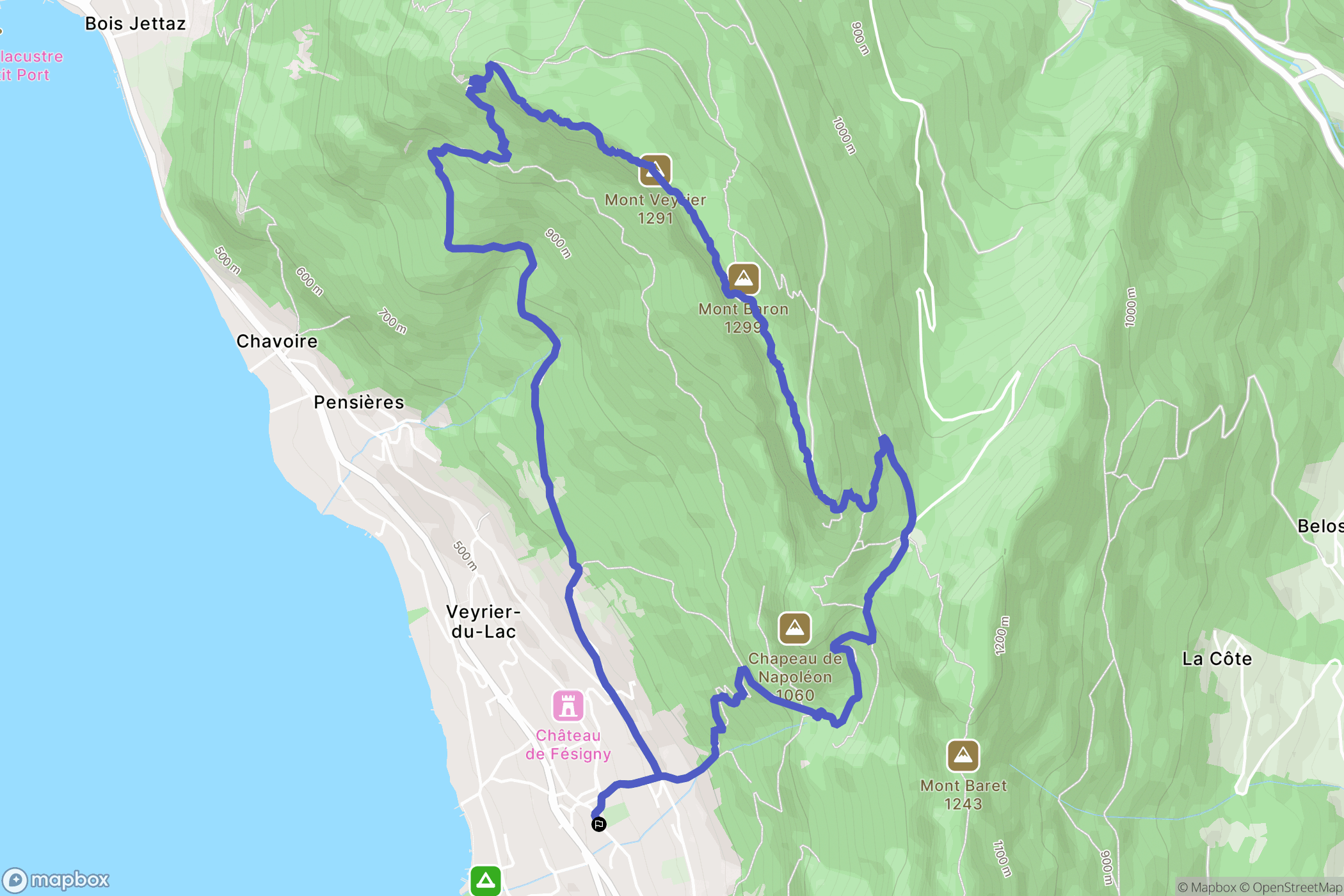 Veyrier du Lac: routekaart voor buitenactiviteiten - France