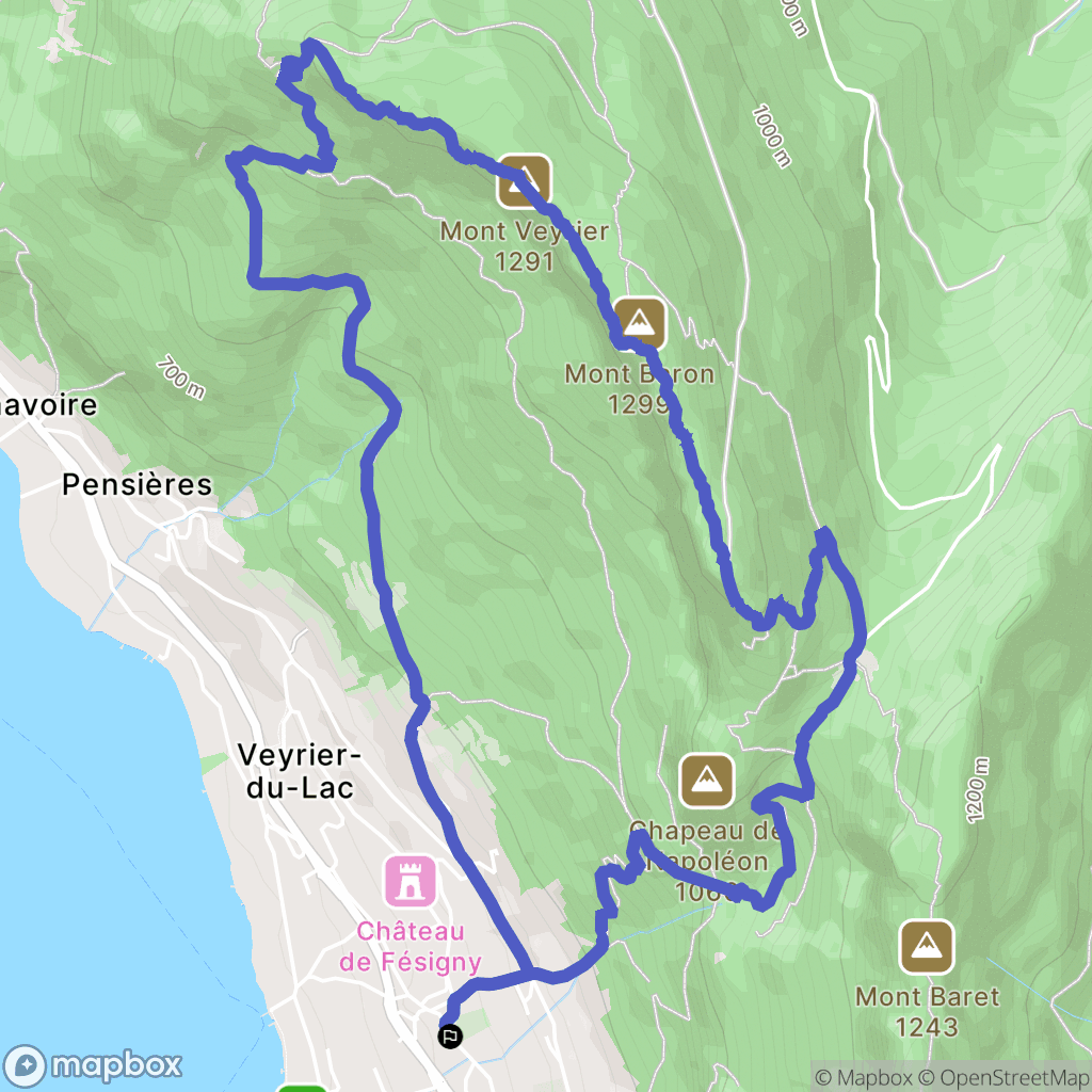 Veyrier du Lac: routekaart voor buitenactiviteiten - France