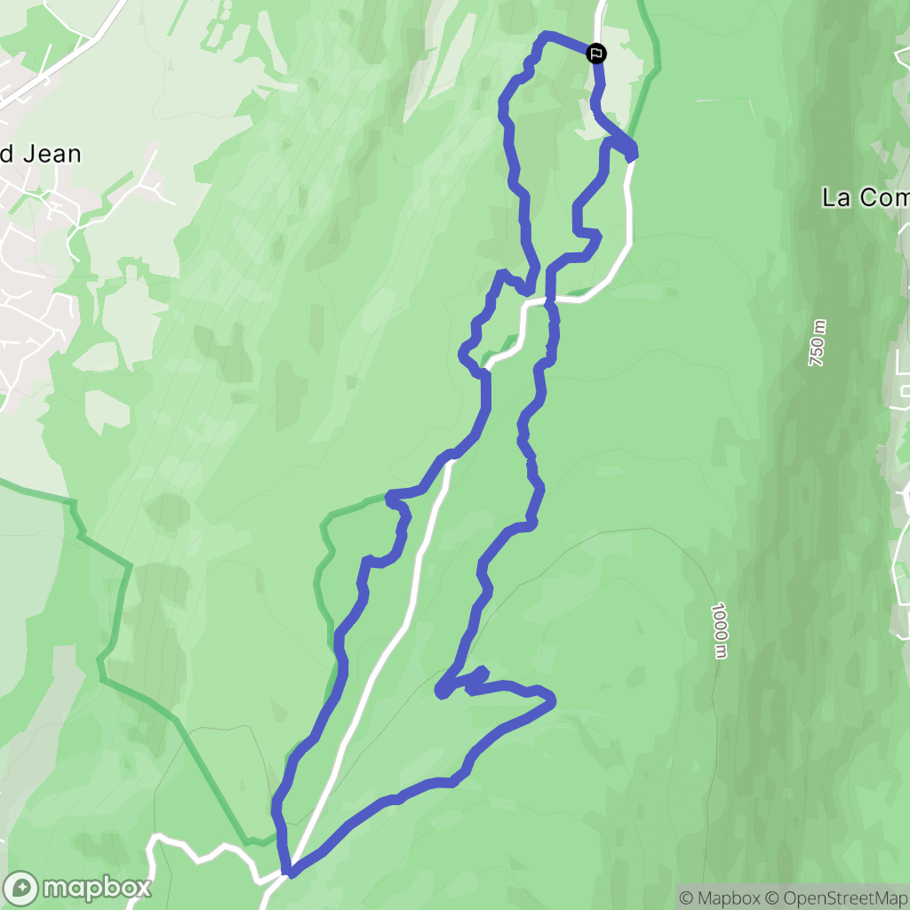 Sévrier : carte du parcours de randonnée - France