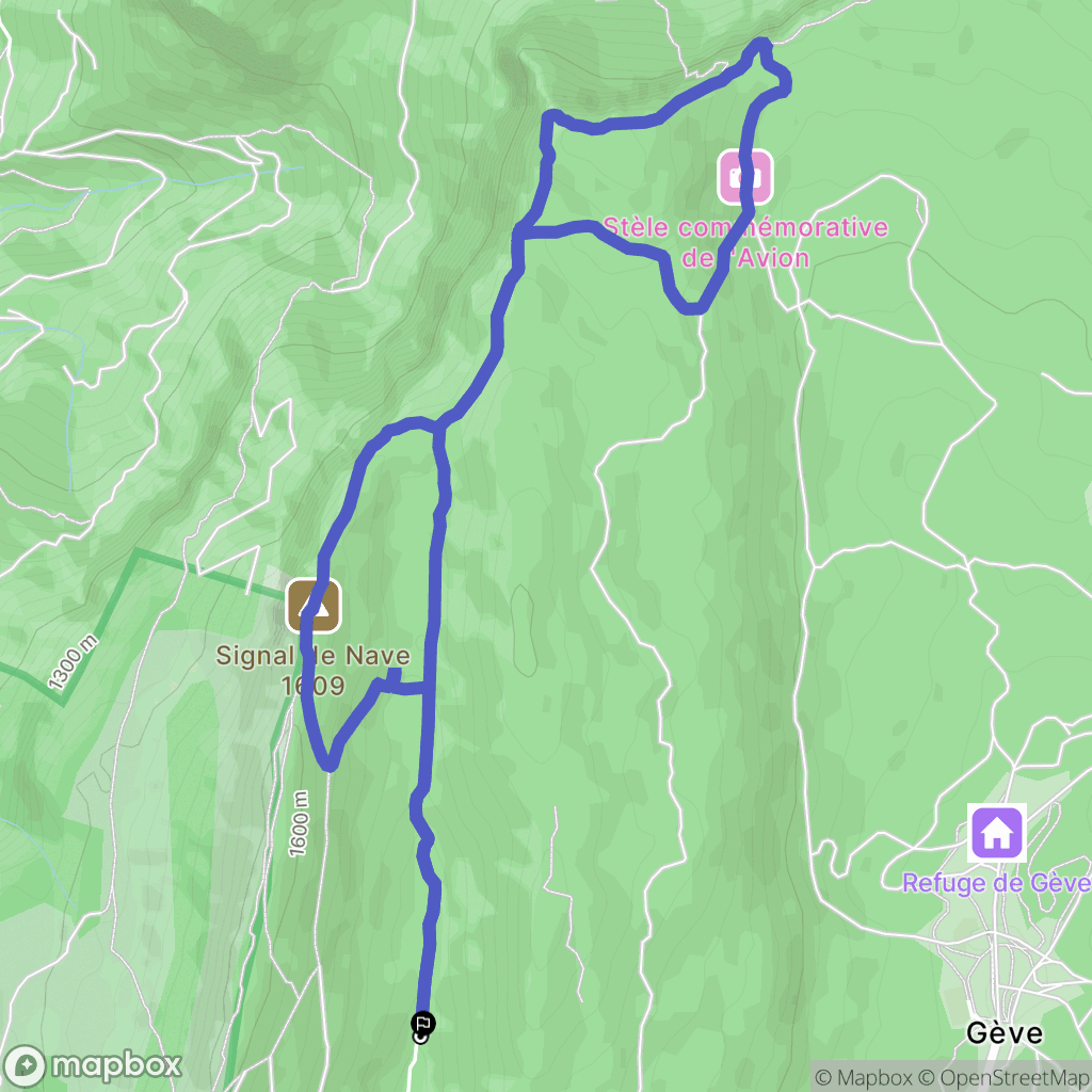 Autrans : carte du parcours de randonnée - France