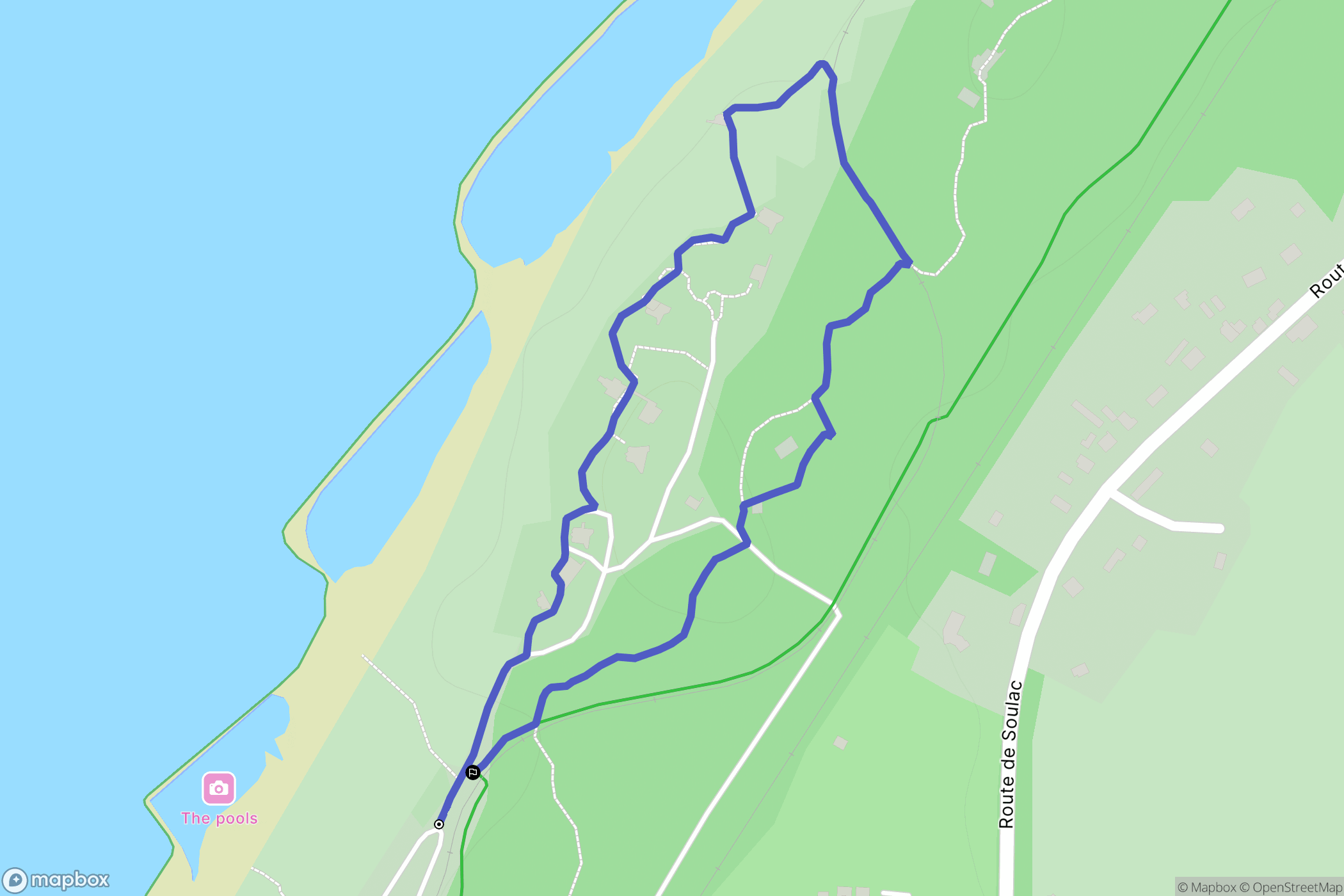 Soulac-sur-Mer : carte du parcours de randonnée - France