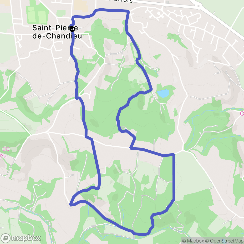 Saint-Pierre-de-Chandieu : carte du parcours de randonnée - France
