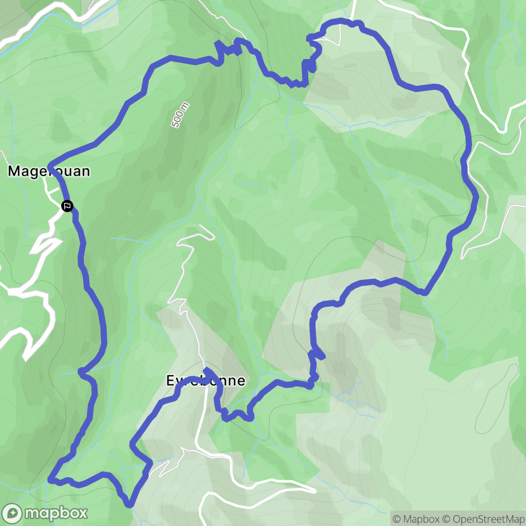 Creysseilles : carte du parcours de randonnée - France